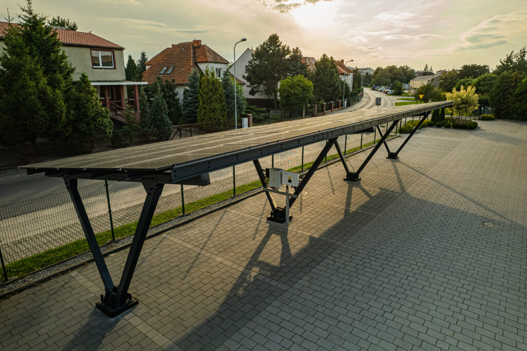 Carport dla firmy 20 kWp Śrem
